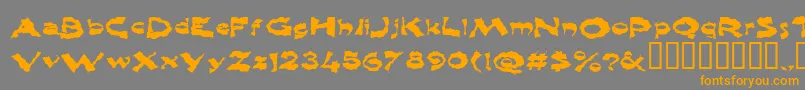 Shlophappy Font – Orange Fonts on Gray Background