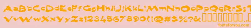Shlophappy Font – Orange Fonts on Pink Background