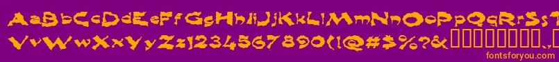 Shlophappy Font – Orange Fonts on Purple Background