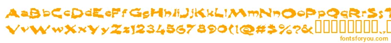 Shlophappy Font – Orange Fonts on White Background