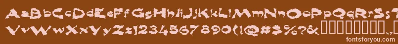 Shlophappy Font – Pink Fonts on Brown Background