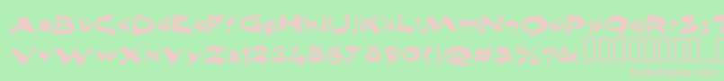 Shlophappy Font – Pink Fonts on Green Background