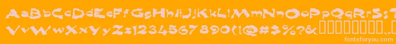 Shlophappy Font – Pink Fonts on Orange Background