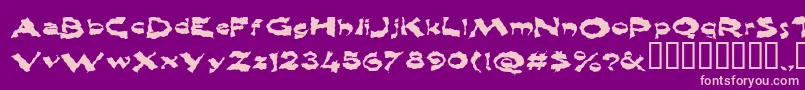 Shlophappy Font – Pink Fonts on Purple Background
