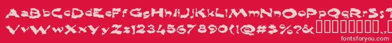 Shlophappy Font – Pink Fonts on Red Background