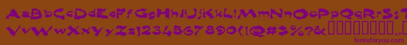 Shlophappy Font – Purple Fonts on Brown Background