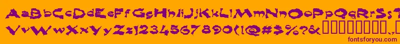 Shlophappy Font – Purple Fonts on Orange Background