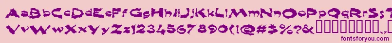 Shlophappy Font – Purple Fonts on Pink Background