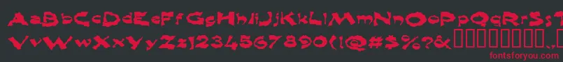Shlophappy Font – Red Fonts on Black Background