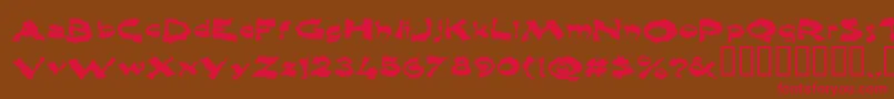 Shlophappy Font – Red Fonts on Brown Background