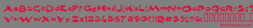 Shlophappy Font – Red Fonts on Gray Background