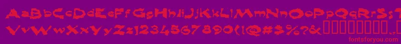 Shlophappy Font – Red Fonts on Purple Background