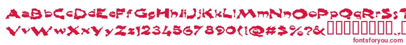 Shlophappy Font – Red Fonts on White Background