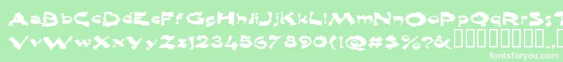 Shlophappy-fontti – valkoiset fontit vihreällä taustalla