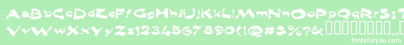 Shlophappy Font – White Fonts on Green Background
