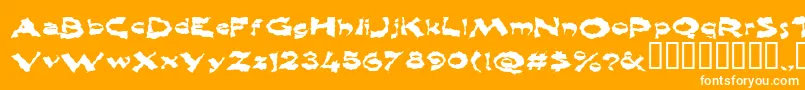 Shlophappy Font – White Fonts on Orange Background