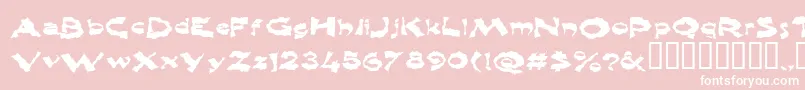 Shlophappy Font – White Fonts on Pink Background