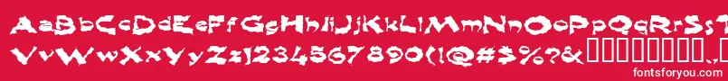 Shlophappy Font – White Fonts on Red Background