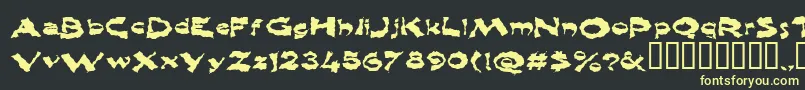Shlophappy Font – Yellow Fonts on Black Background