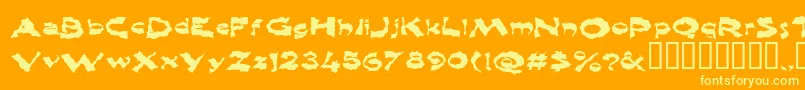 Shlophappy Font – Yellow Fonts on Orange Background