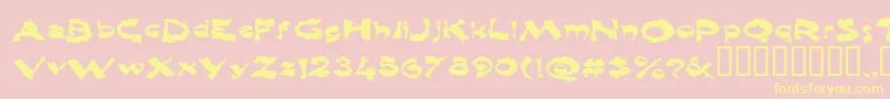 Shlophappy Font – Yellow Fonts on Pink Background