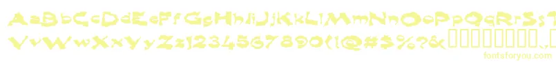 Shlophappy Font – Yellow Fonts on White Background