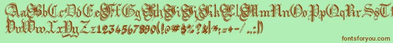 ArgorFlahmScaqh Font – Brown Fonts on Green Background