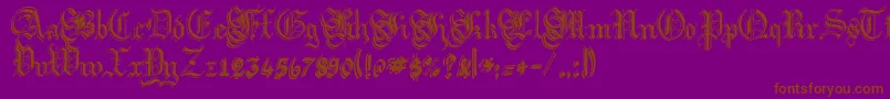 ArgorFlahmScaqh Font – Brown Fonts on Purple Background