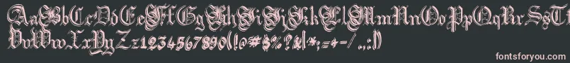 ArgorFlahmScaqh Font – Pink Fonts on Black Background