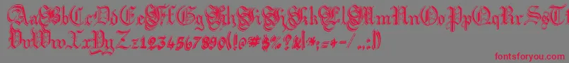 ArgorFlahmScaqh Font – Red Fonts on Gray Background