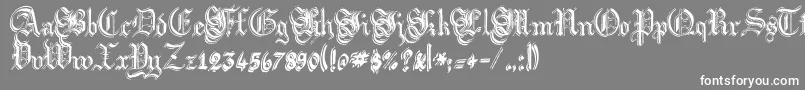 ArgorFlahmScaqh Font – White Fonts on Gray Background
