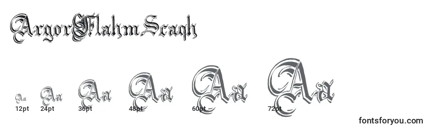 ArgorFlahmScaqh Font Sizes