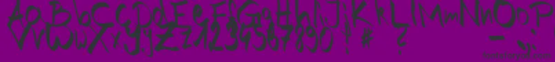 HandOfJoe Font – Black Fonts on Purple Background