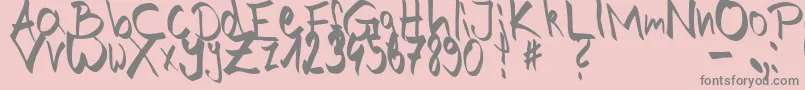 HandOfJoe Font – Gray Fonts on Pink Background