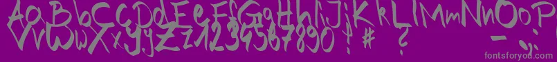 HandOfJoe Font – Gray Fonts on Purple Background