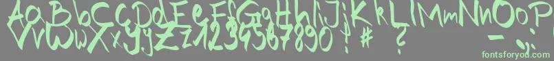 HandOfJoe Font – Green Fonts on Gray Background