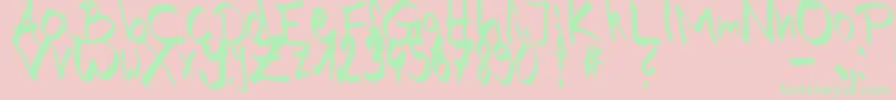 HandOfJoe Font – Green Fonts on Pink Background