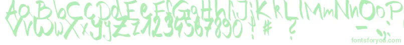 HandOfJoe Font – Green Fonts on White Background