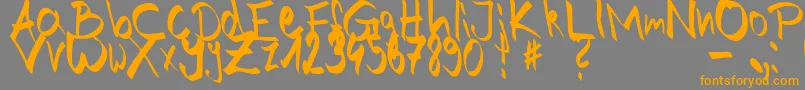HandOfJoe Font – Orange Fonts on Gray Background