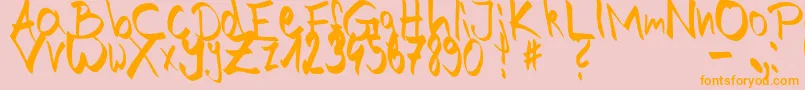 HandOfJoe Font – Orange Fonts on Pink Background