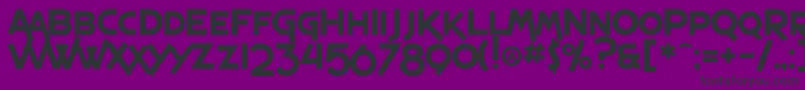 SfEspressoShack-Schriftart – Schwarze Schriften auf violettem Hintergrund
