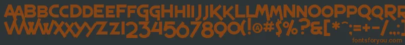 SfEspressoShack-fontti – ruskeat fontit mustalla taustalla