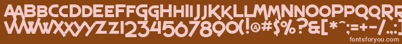 SfEspressoShack Font – Pink Fonts on Brown Background