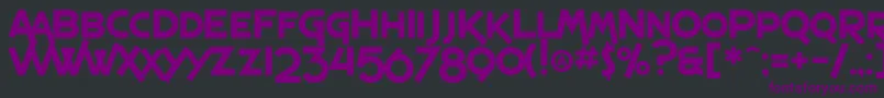 Czcionka SfEspressoShack – fioletowe czcionki na czarnym tle