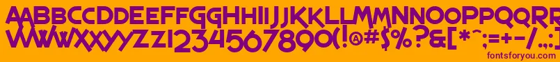 SfEspressoShack Font – Purple Fonts on Orange Background