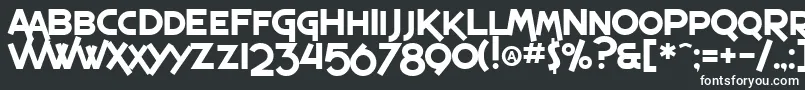 SfEspressoShack-Schriftart – Weiße Schriften auf schwarzem Hintergrund