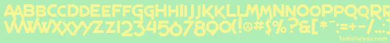 SfEspressoShack Font – Yellow Fonts on Green Background