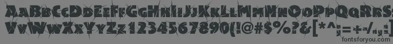 フォントAcsiomasupershockc – 黒い文字の灰色の背景