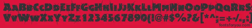 Acsiomasupershockc Font – Black Fonts on Red Background