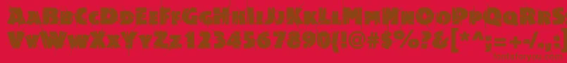 Acsiomasupershockc Font – Brown Fonts on Red Background